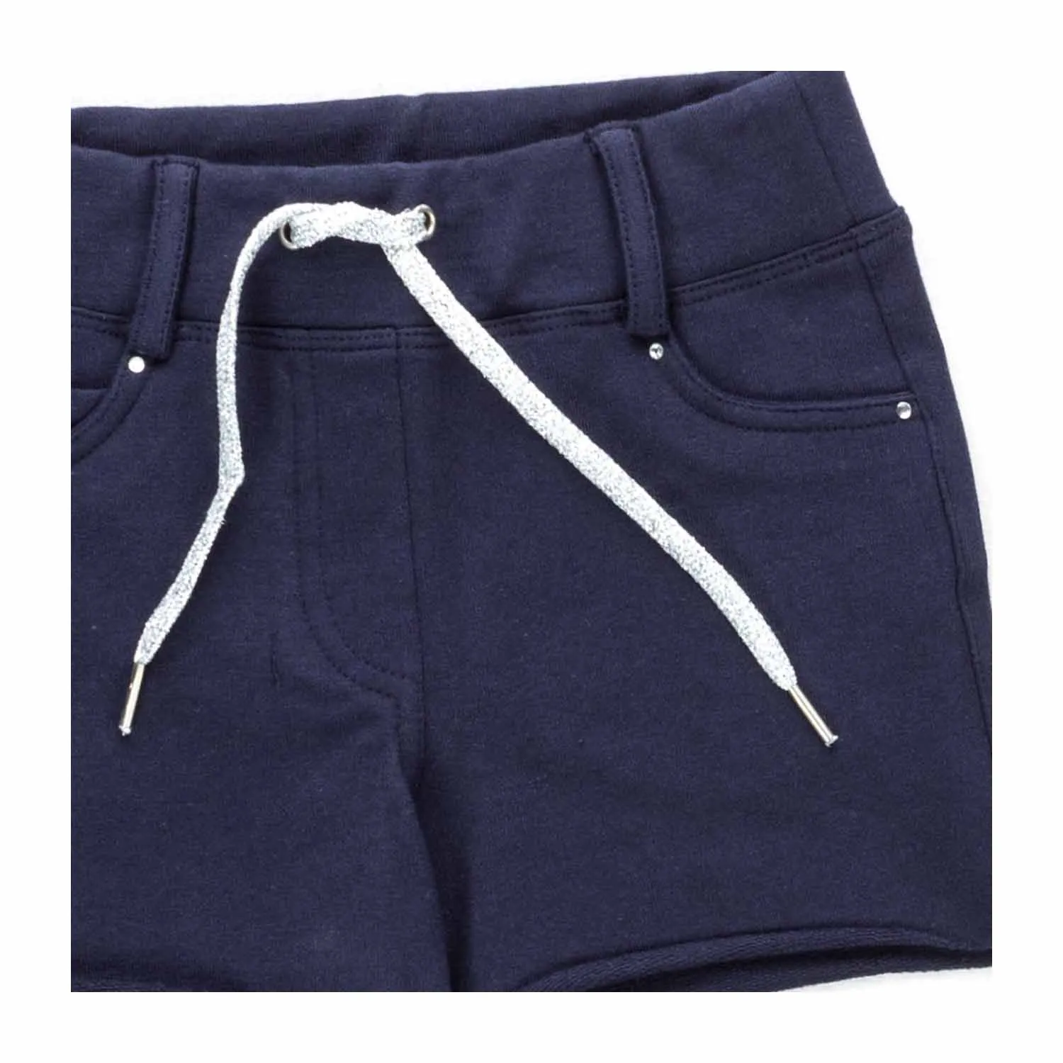 Pantaloncini Blu In Cotone Bambina