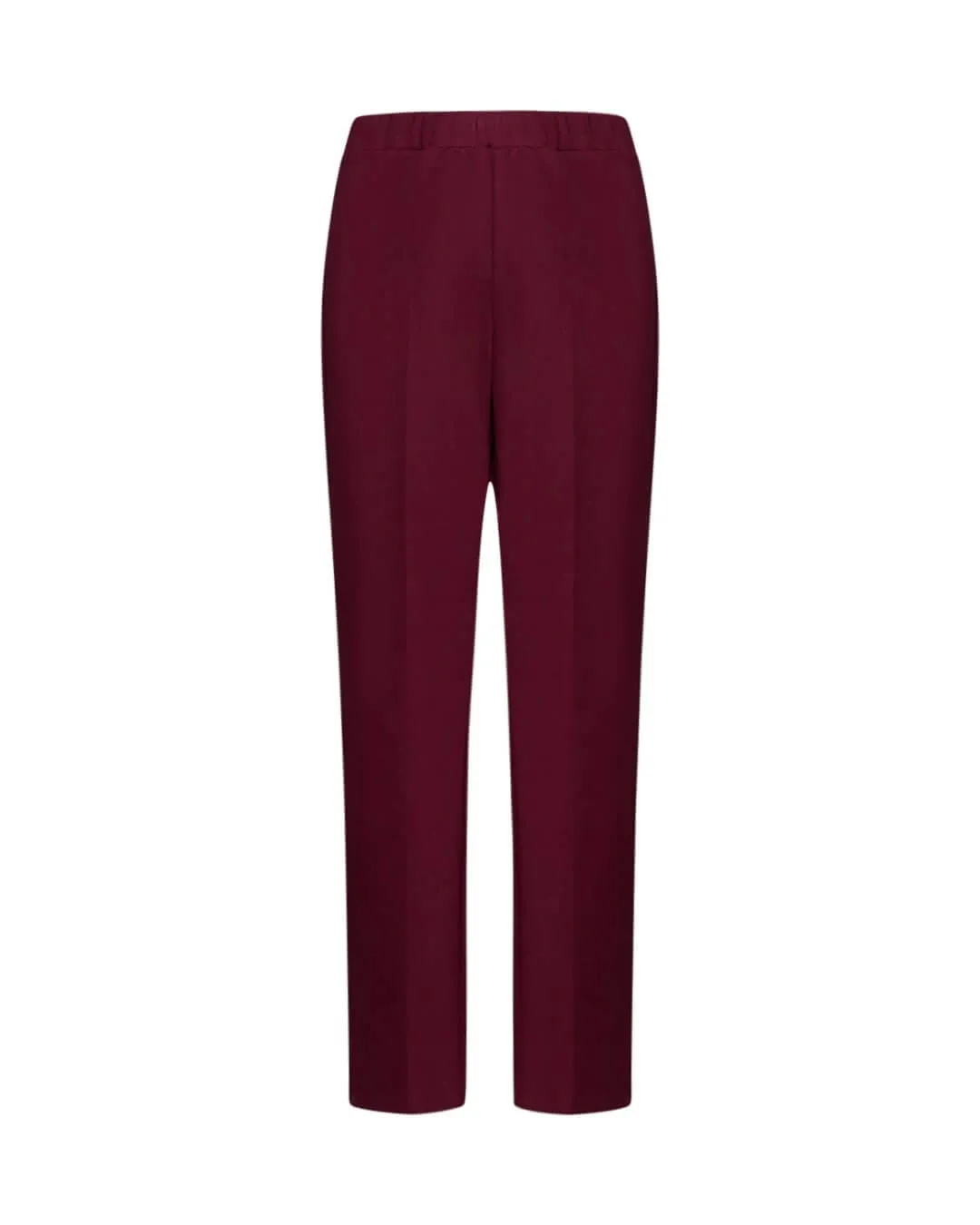 Pantalone basic dal taglio slim e vita elastica VINO