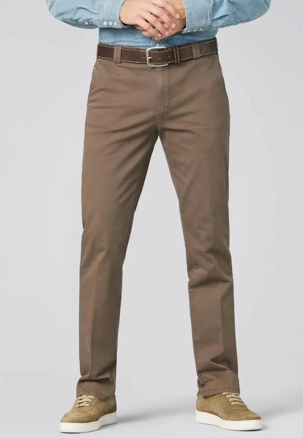 Pantalone color pietra meyer in cotone stretch drop quattro comfort fit