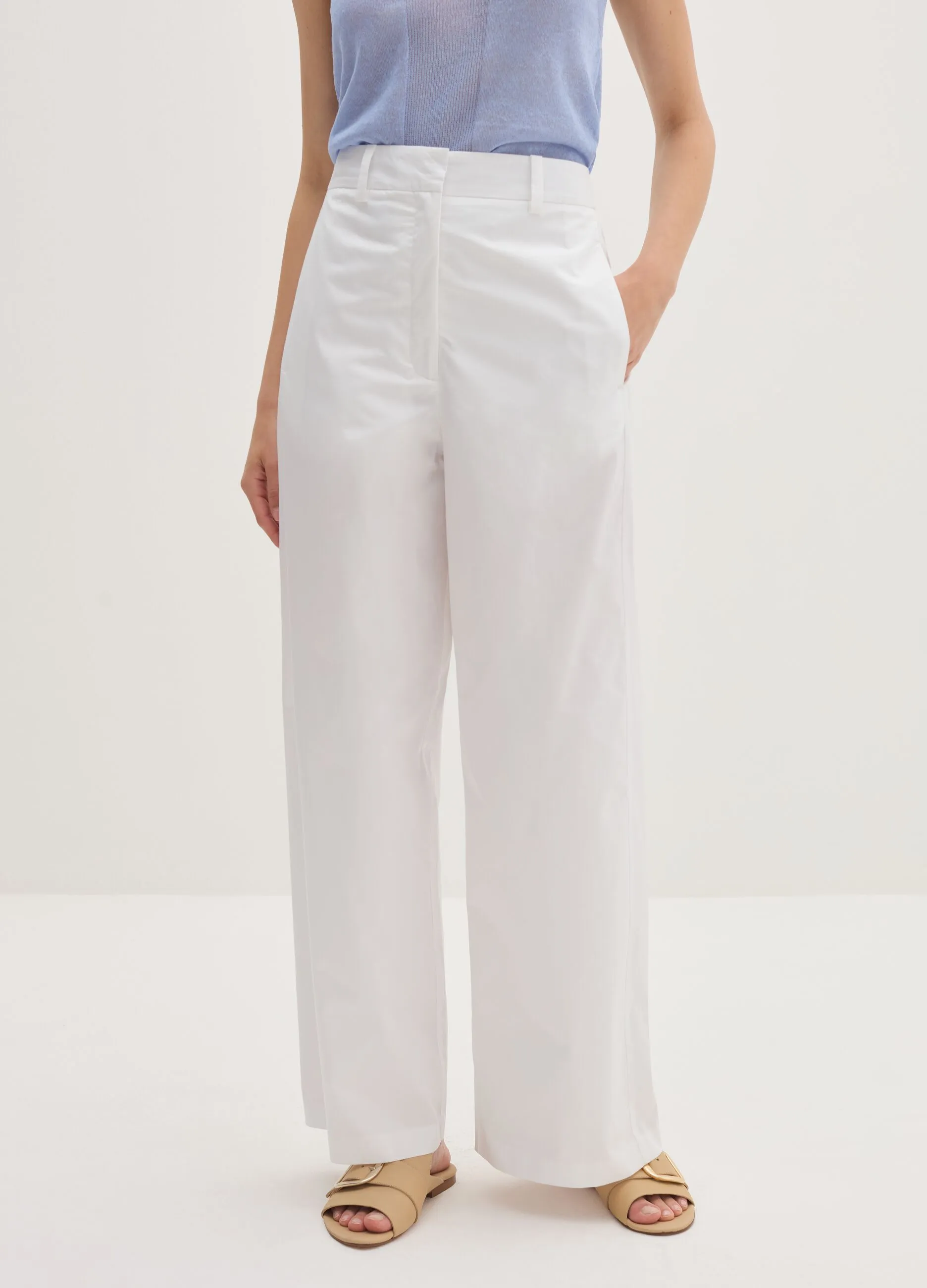 Pantalone straight fit a vita alta