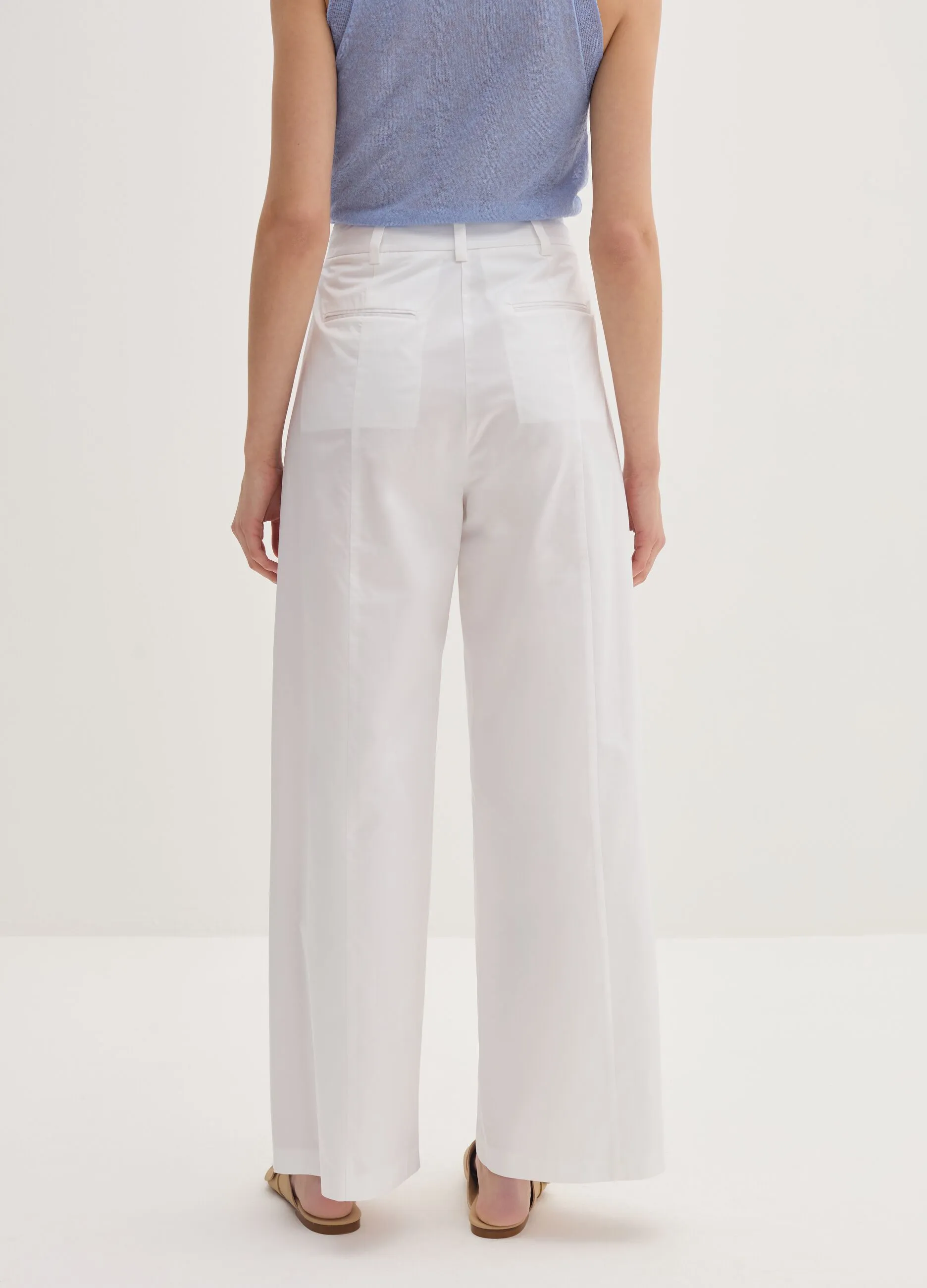 Pantalone straight fit a vita alta