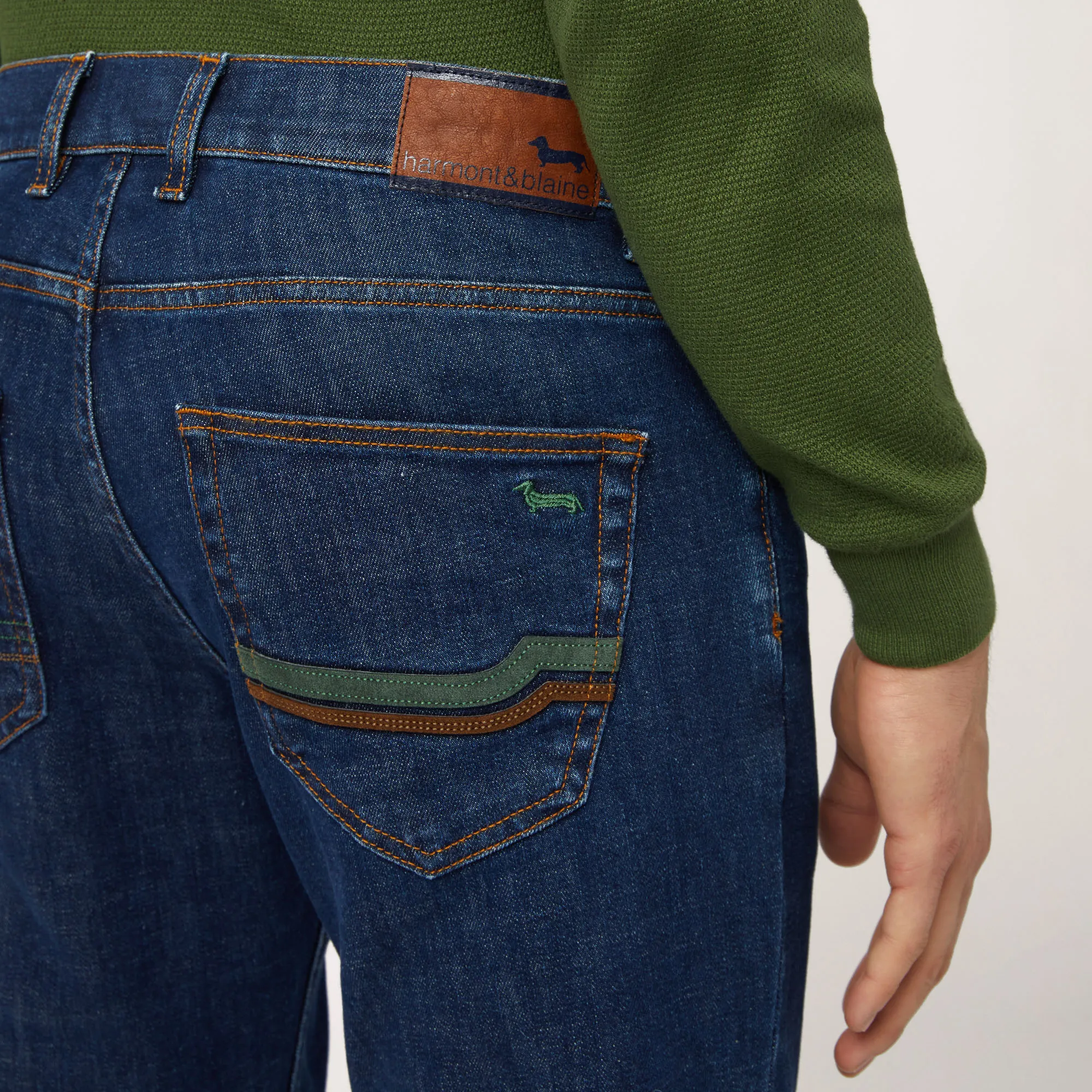 Pantaloni 5 Tasche Con Inserti