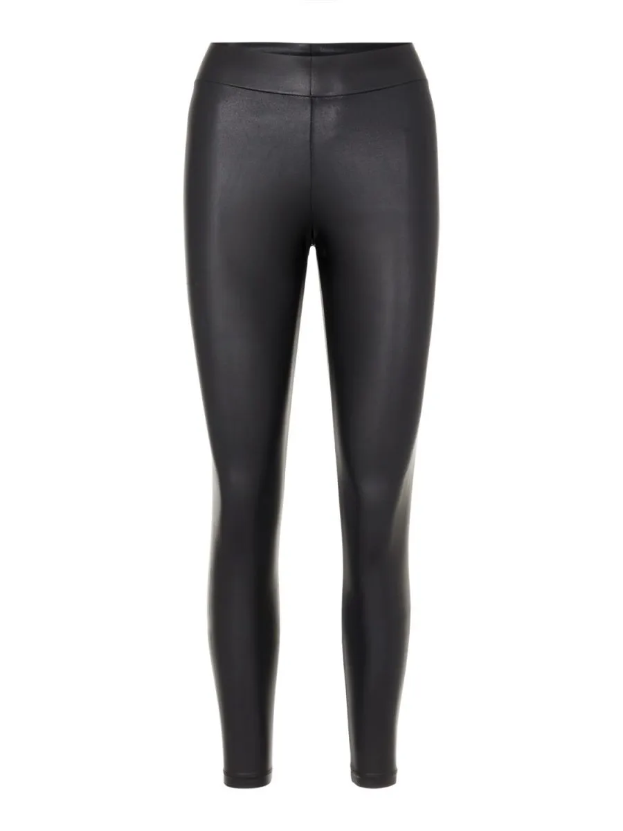PANTALONI Donna PIECES 17118562 NEW SHINY BLACK