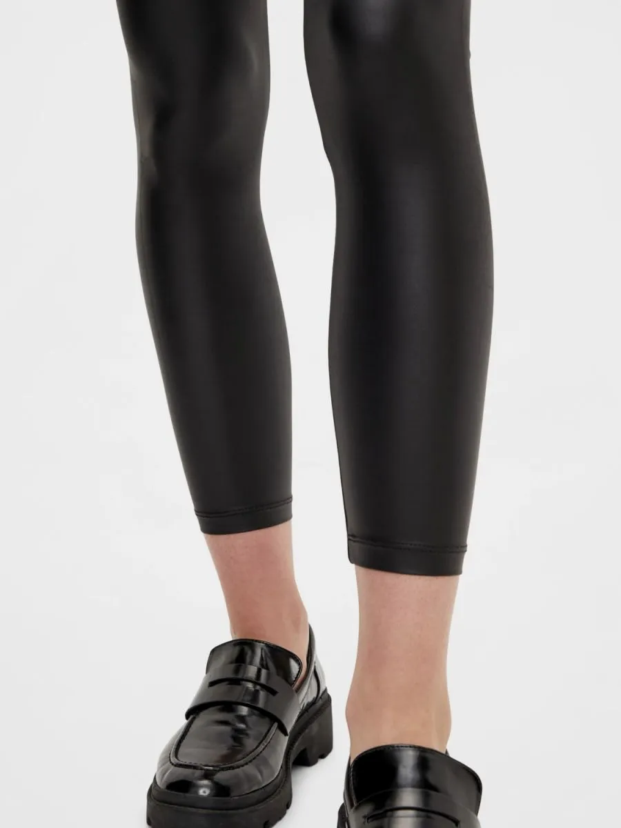 PANTALONI Donna PIECES 17118562 NEW SHINY BLACK