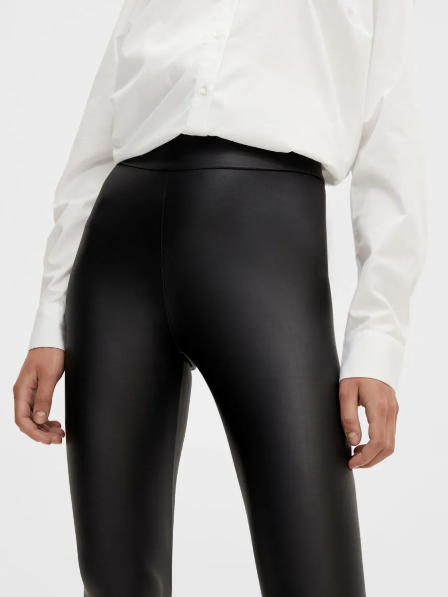 PANTALONI Donna PIECES 17118562 NEW SHINY BLACK