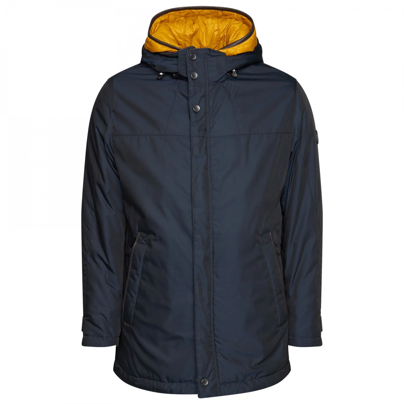 Parka blu bugatti con cappuccio staccabile modern fit