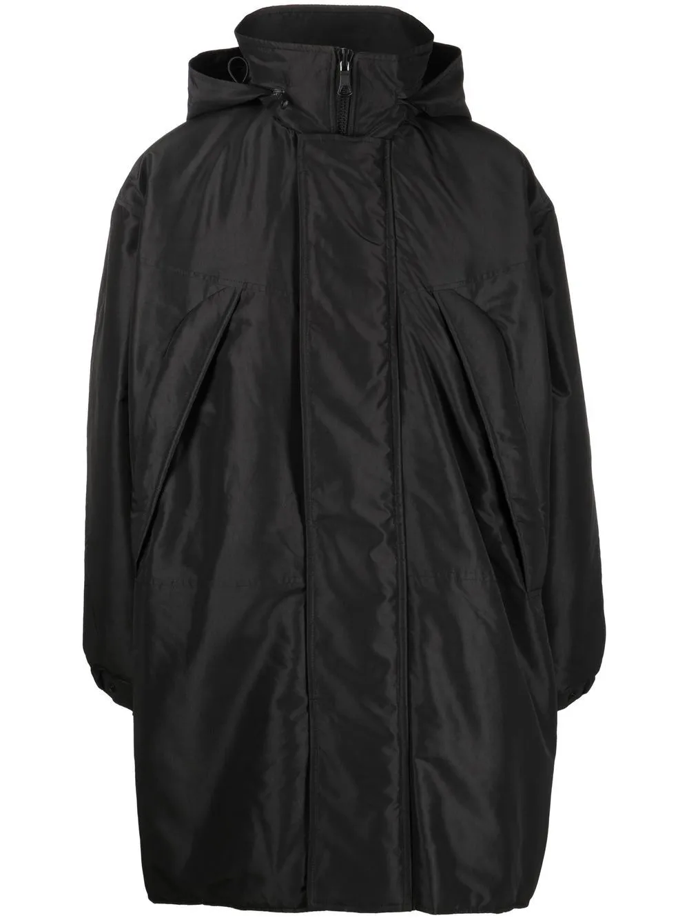 Parka con cappuccio in nero - uomo