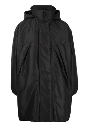 Parka con cappuccio in nero - uomo