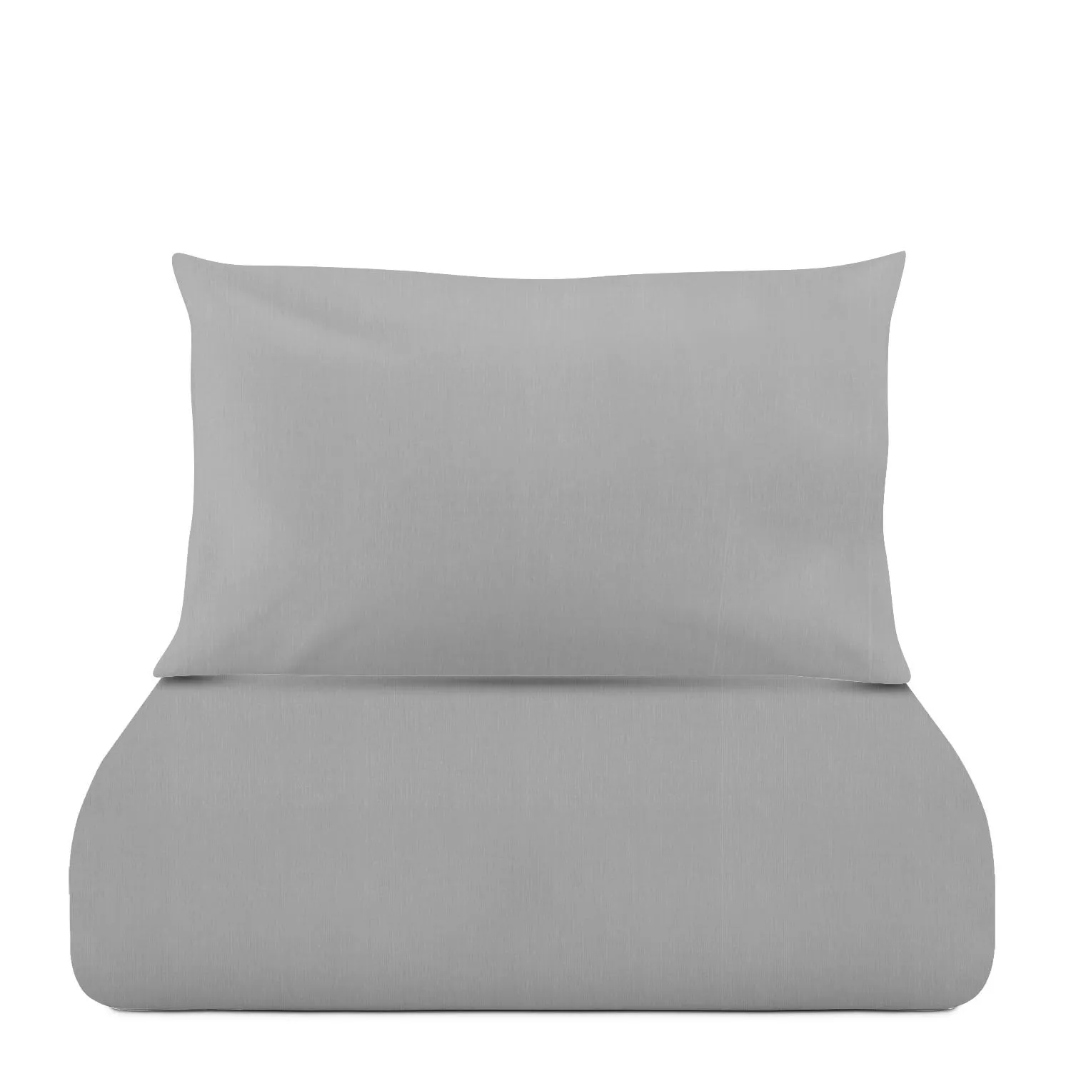 Parure copripiumino singolo grigio - Jersey melange 