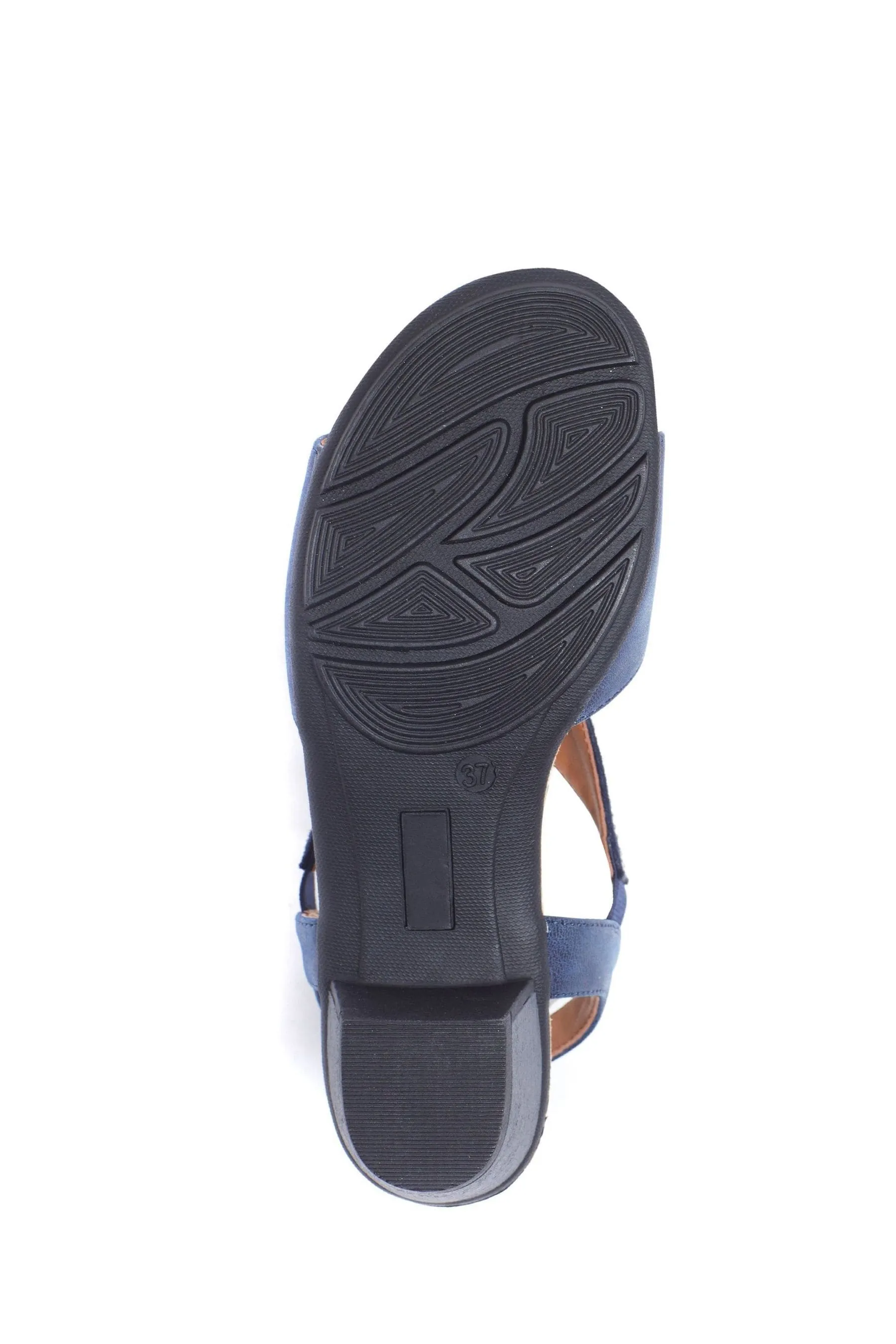 Pavers Blu - Sandali con tacco e cinturino posteriore