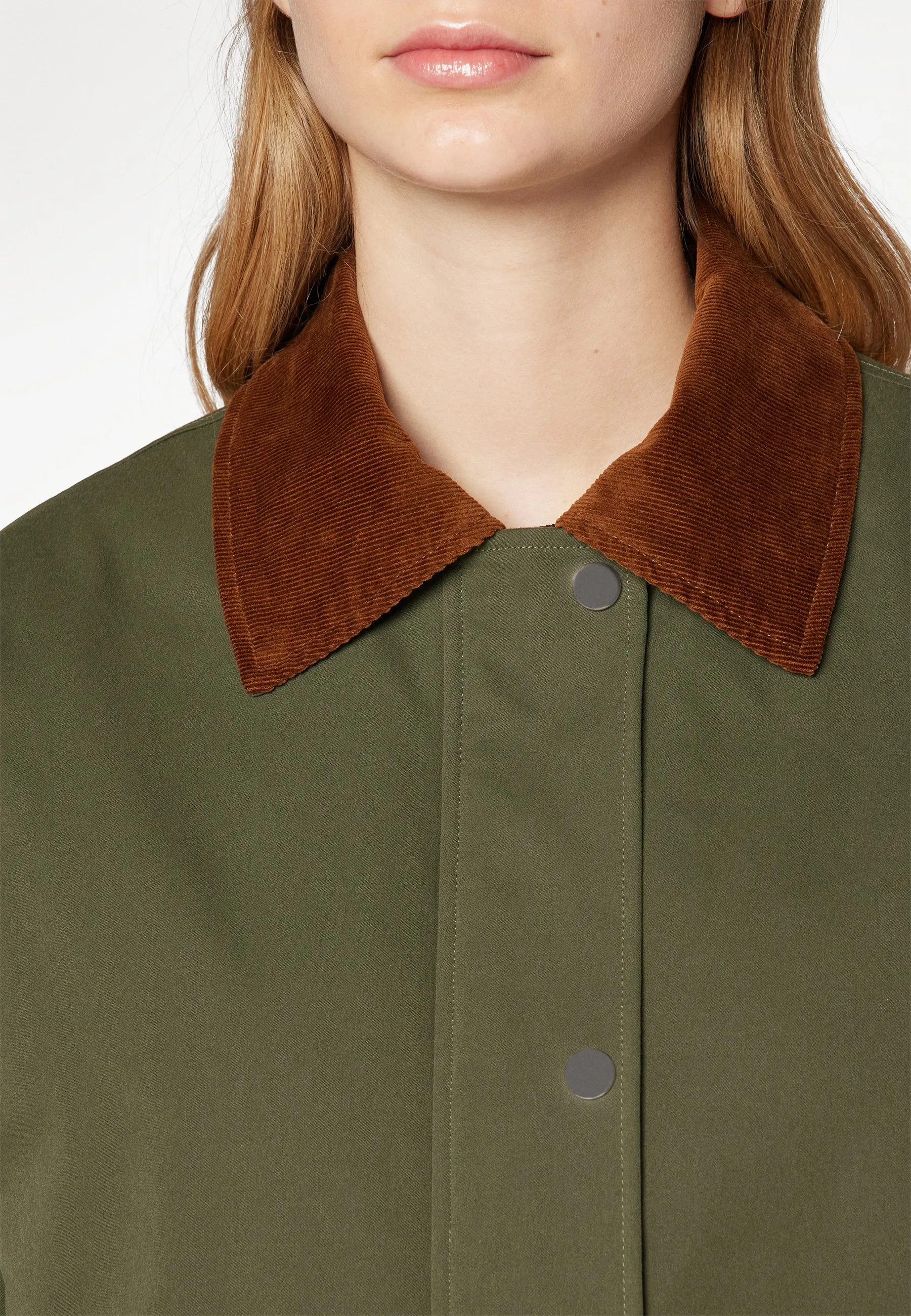 PCMARTHA CORDUROY COLLAR JACKET - Parka