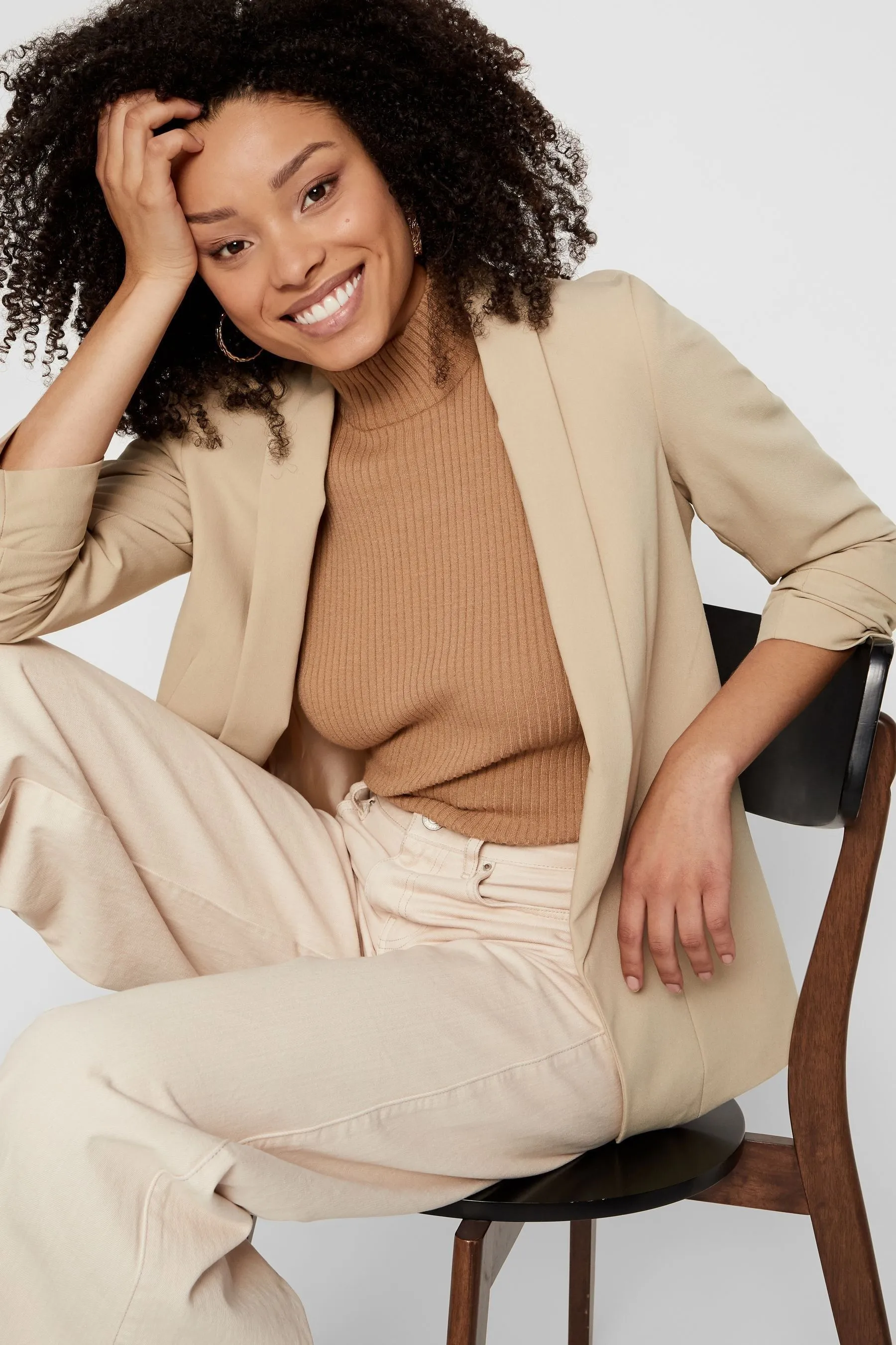 PIECES - Blazer con maniche arricciate    