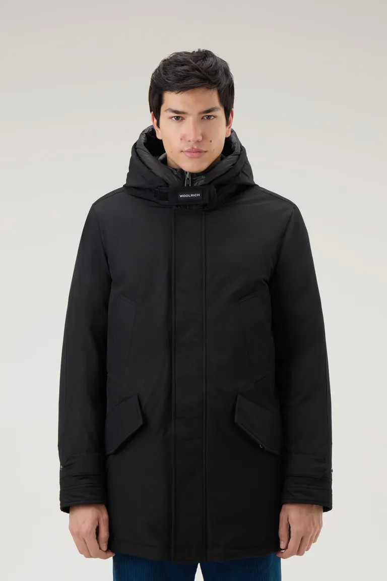 Polar Parka in Ramar Cloth con collo alto                                                                                Black