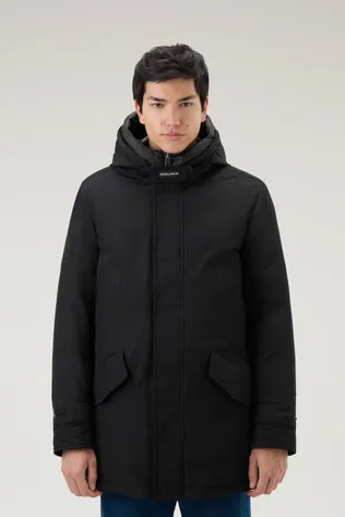 Polar Parka in Ramar Cloth con collo alto                                                                                Black