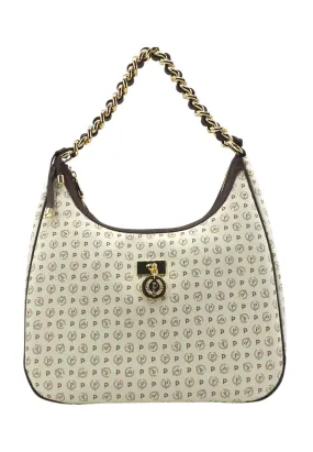 POLLINI Borsa Hobo Donna Avorio Marrone TE8519PP0HQ1110C