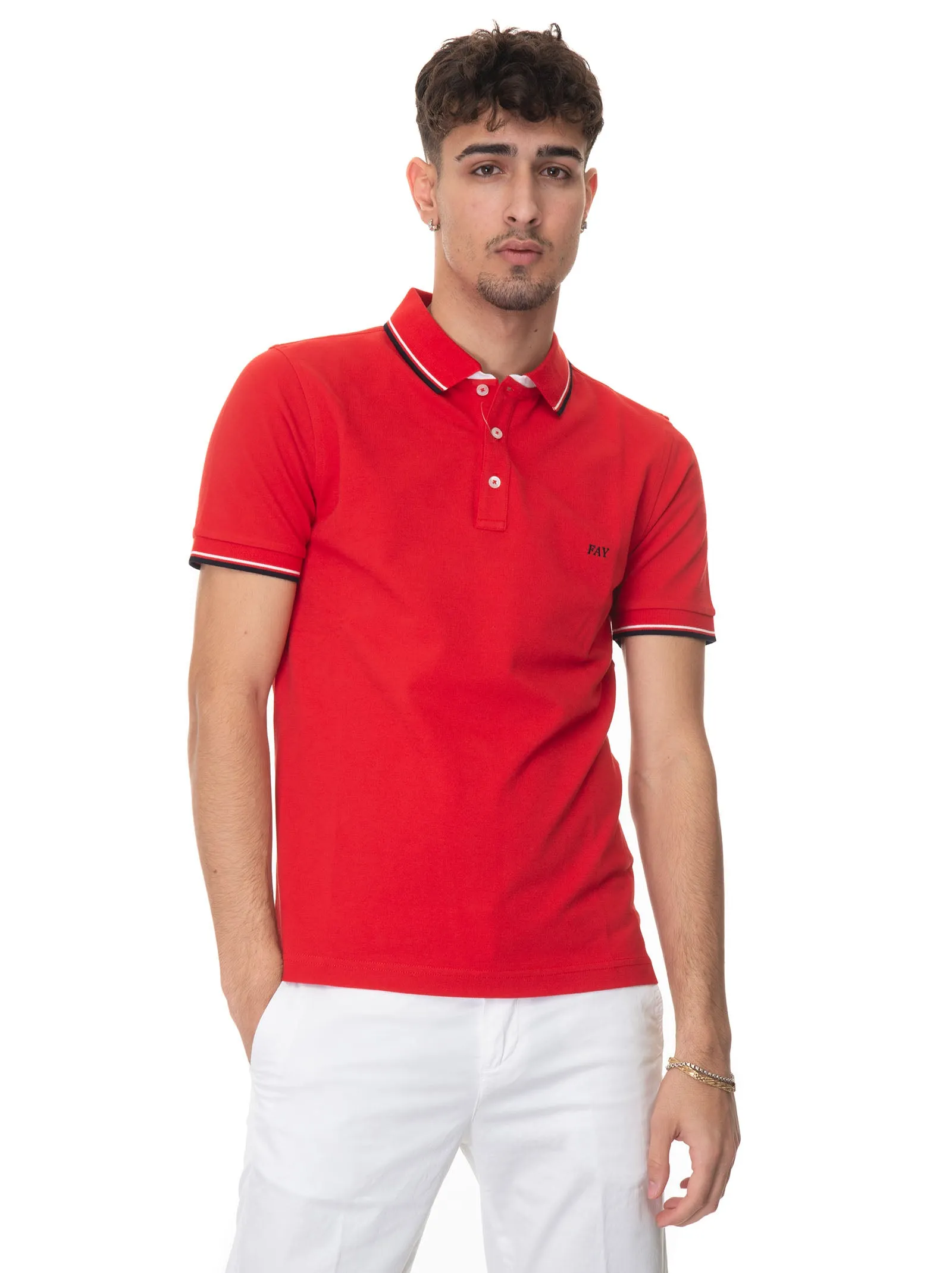 Polo manica corta Rosso Fay Uomo