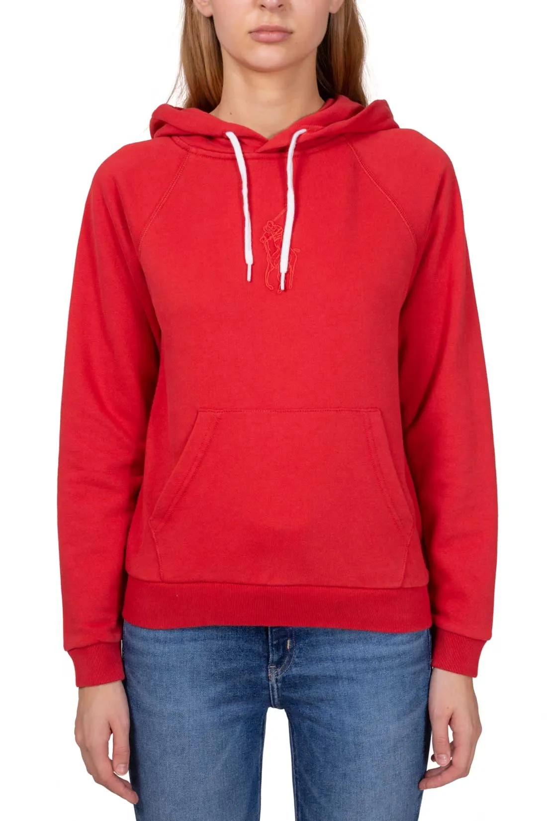 POLO RALPH LAUREN Felpa donna con cappuccio e maniche a raglan