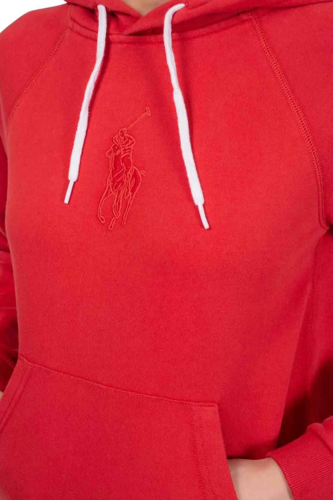 POLO RALPH LAUREN Felpa donna con cappuccio e maniche a raglan