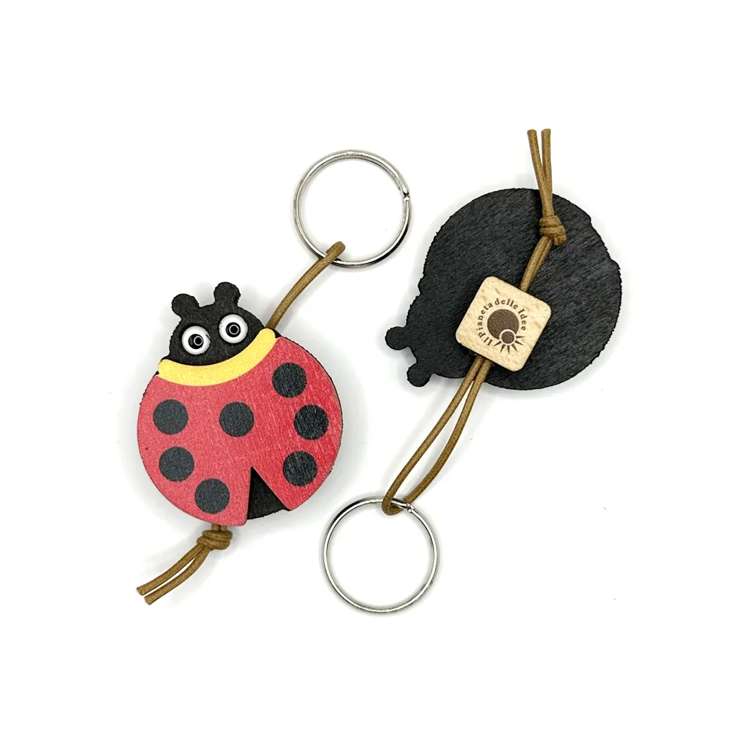 Portachiavi legno 2 livelli Coccinella