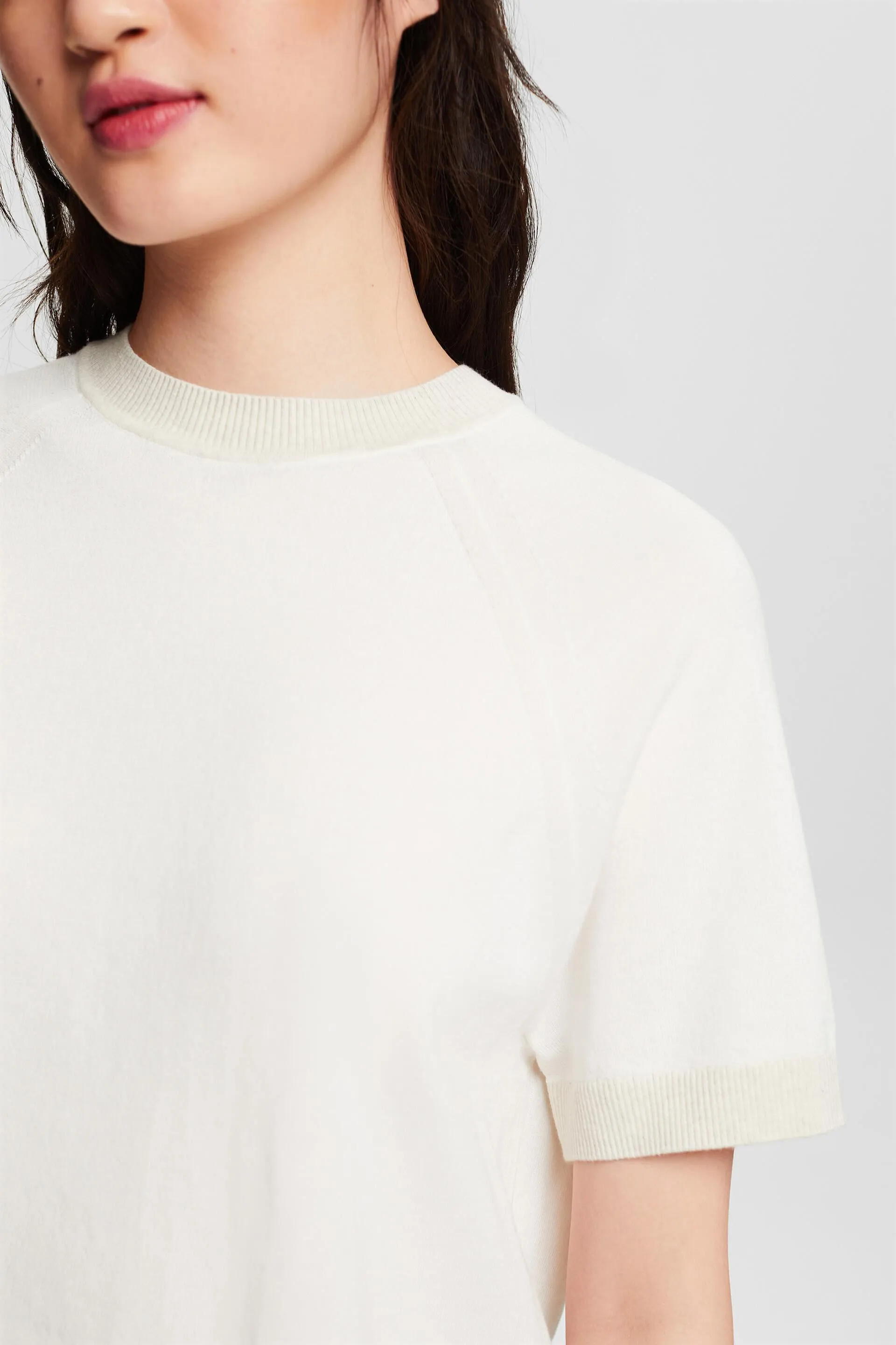Pullover a maniche corte bicolore