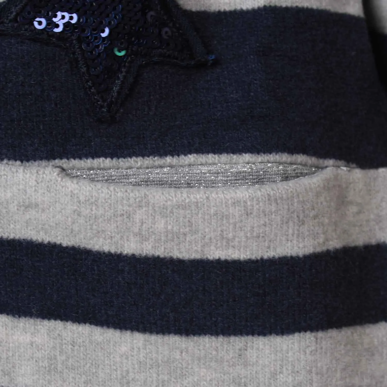 Pullover A Righe Con Stelle Bambina