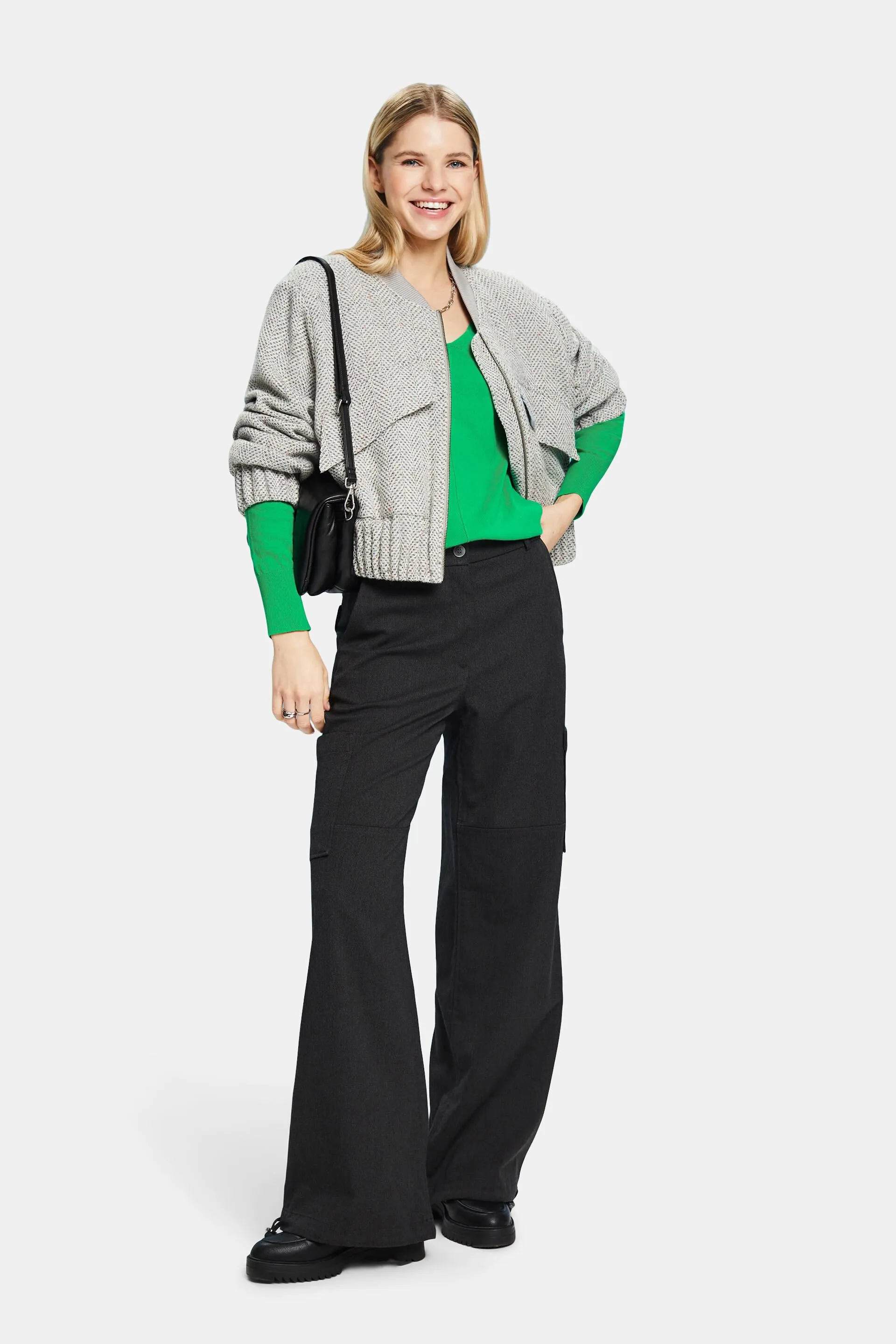 Pullover in cotone con scollo a V