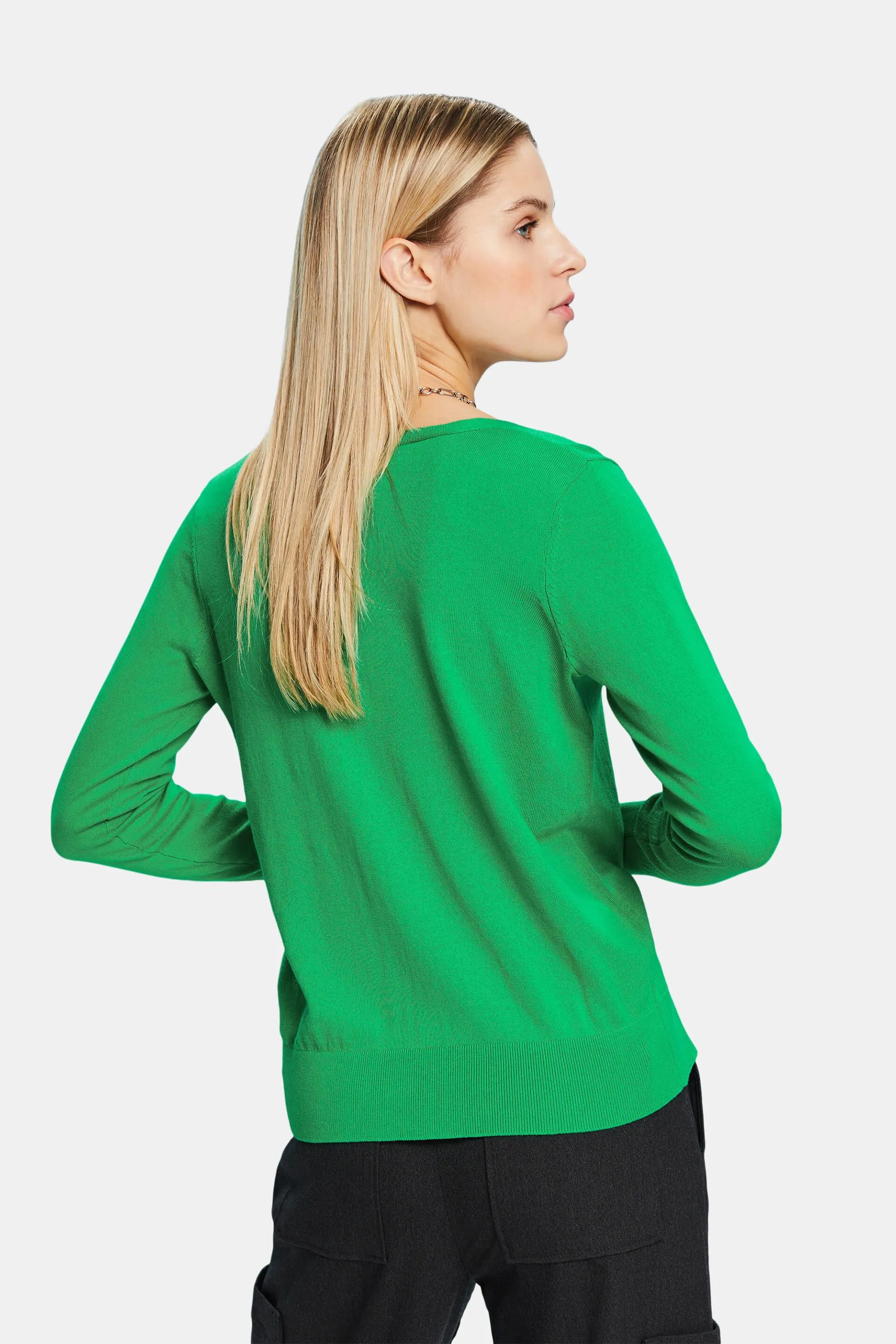 Pullover in cotone con scollo a V