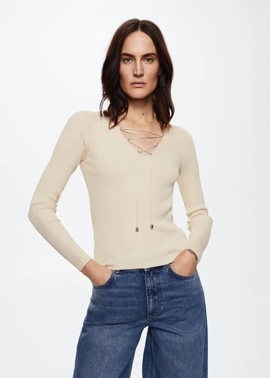 Pullover lacci intrecciati
