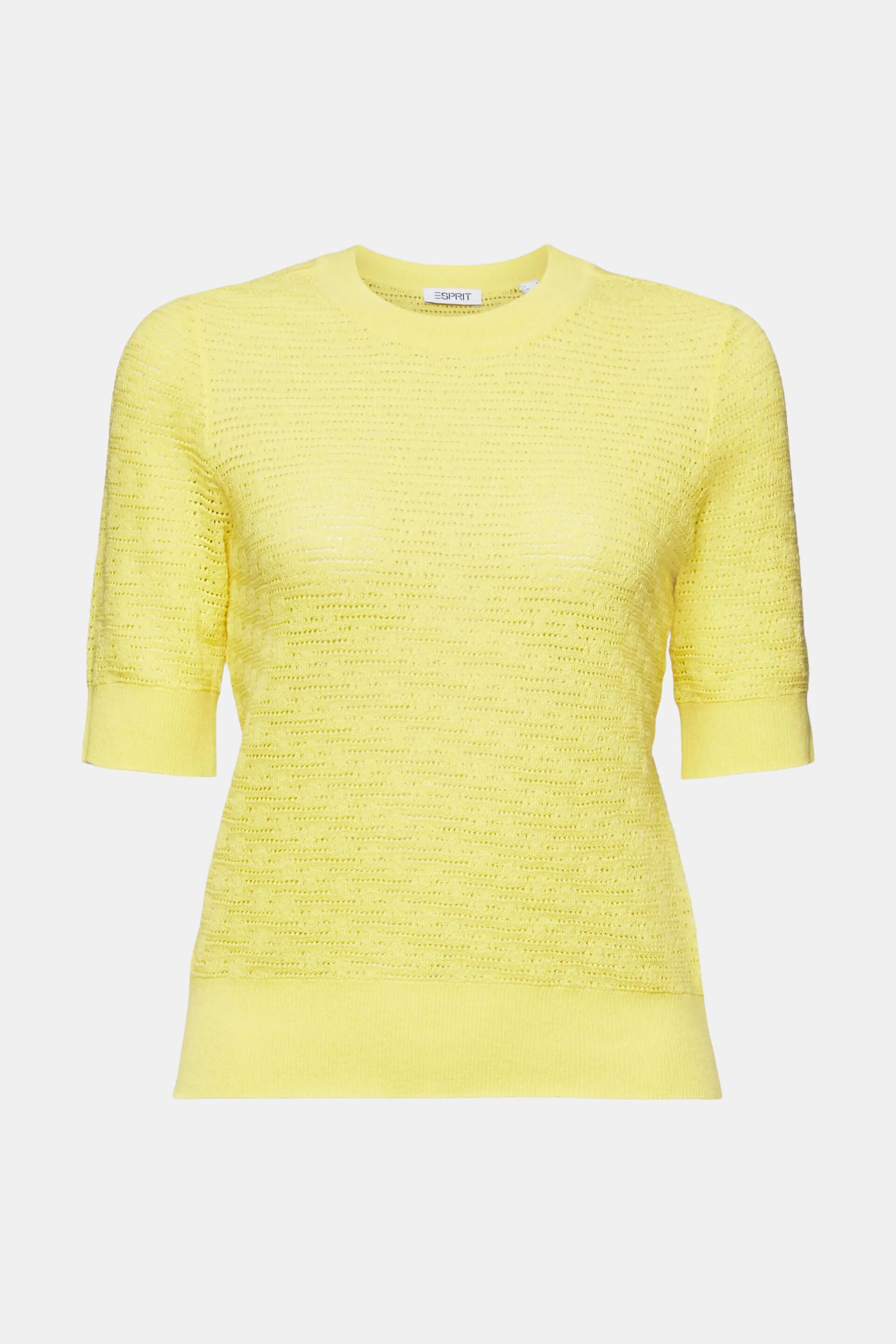 Pullover pointelle a manica corta