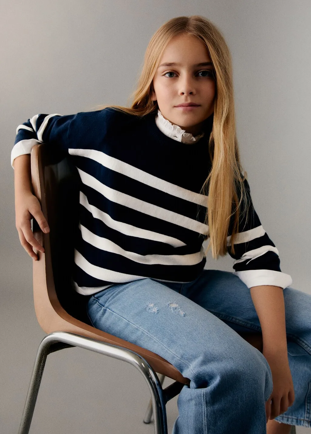 Pullover righe cotone