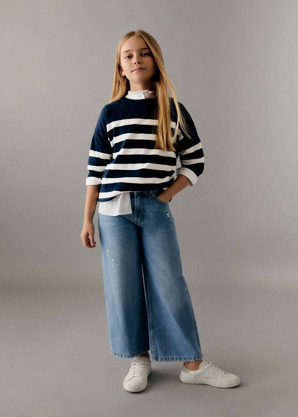 Pullover righe cotone