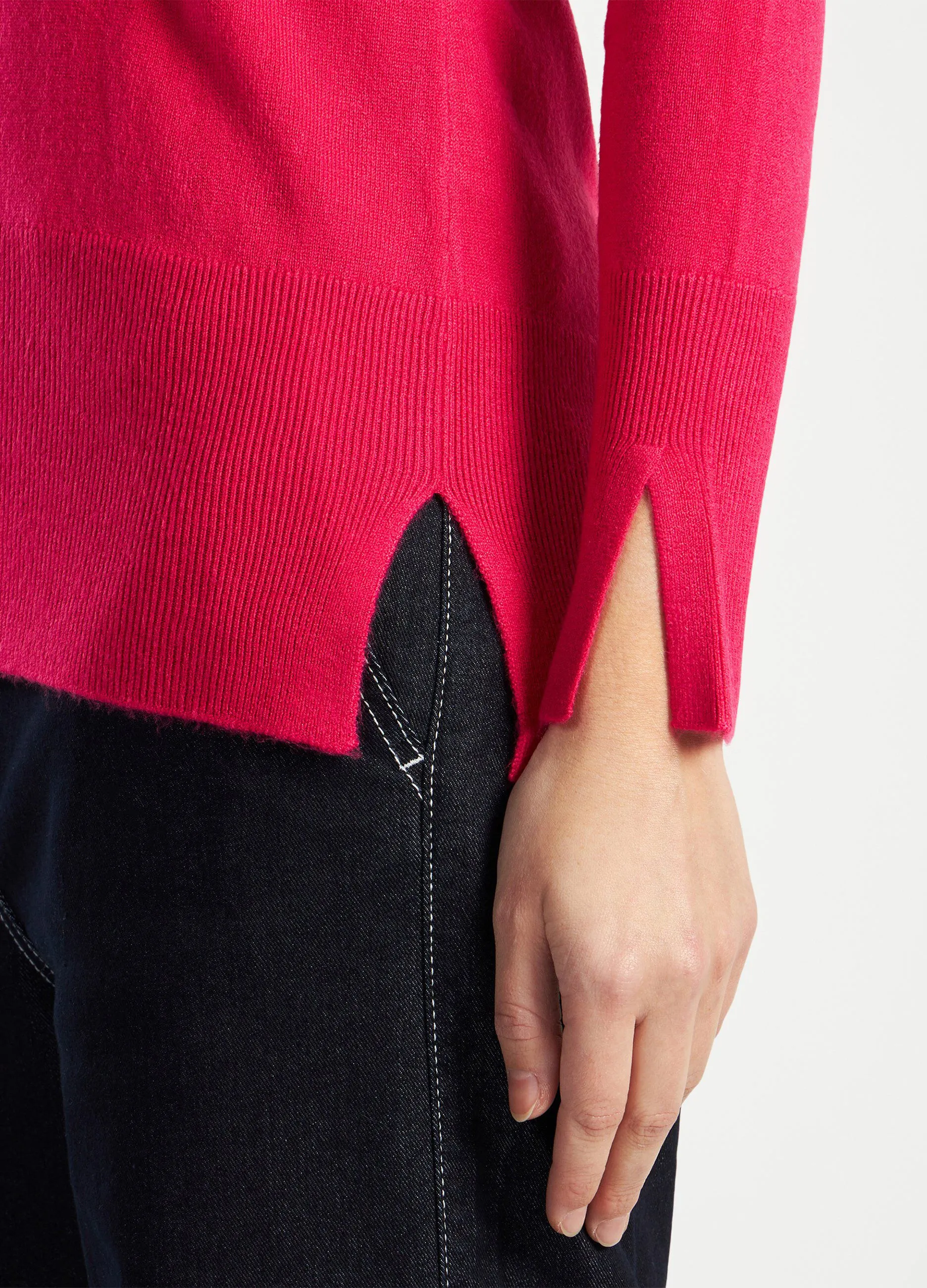 Pullover tricot a girocollo donna