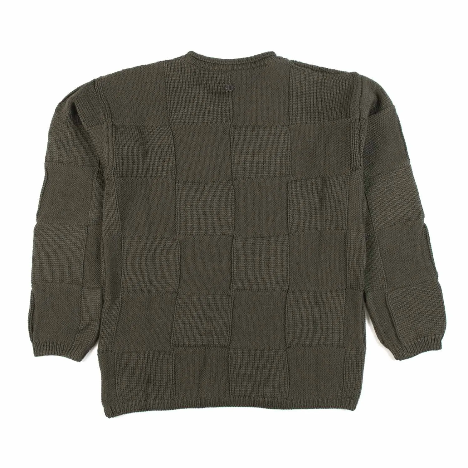Pullover Verde Militare A Quadri Bambina E Teen