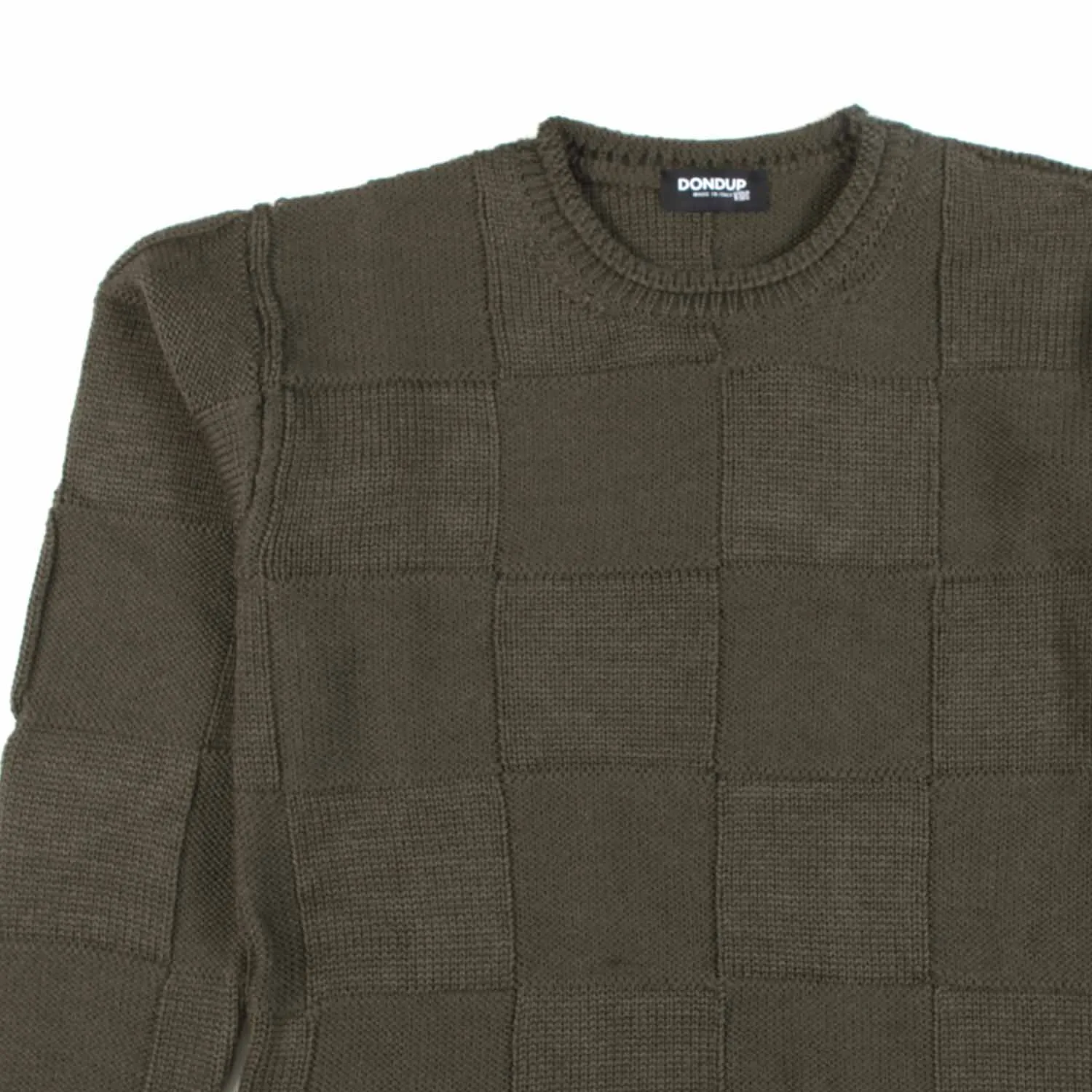 Pullover Verde Militare A Quadri Bambina E Teen