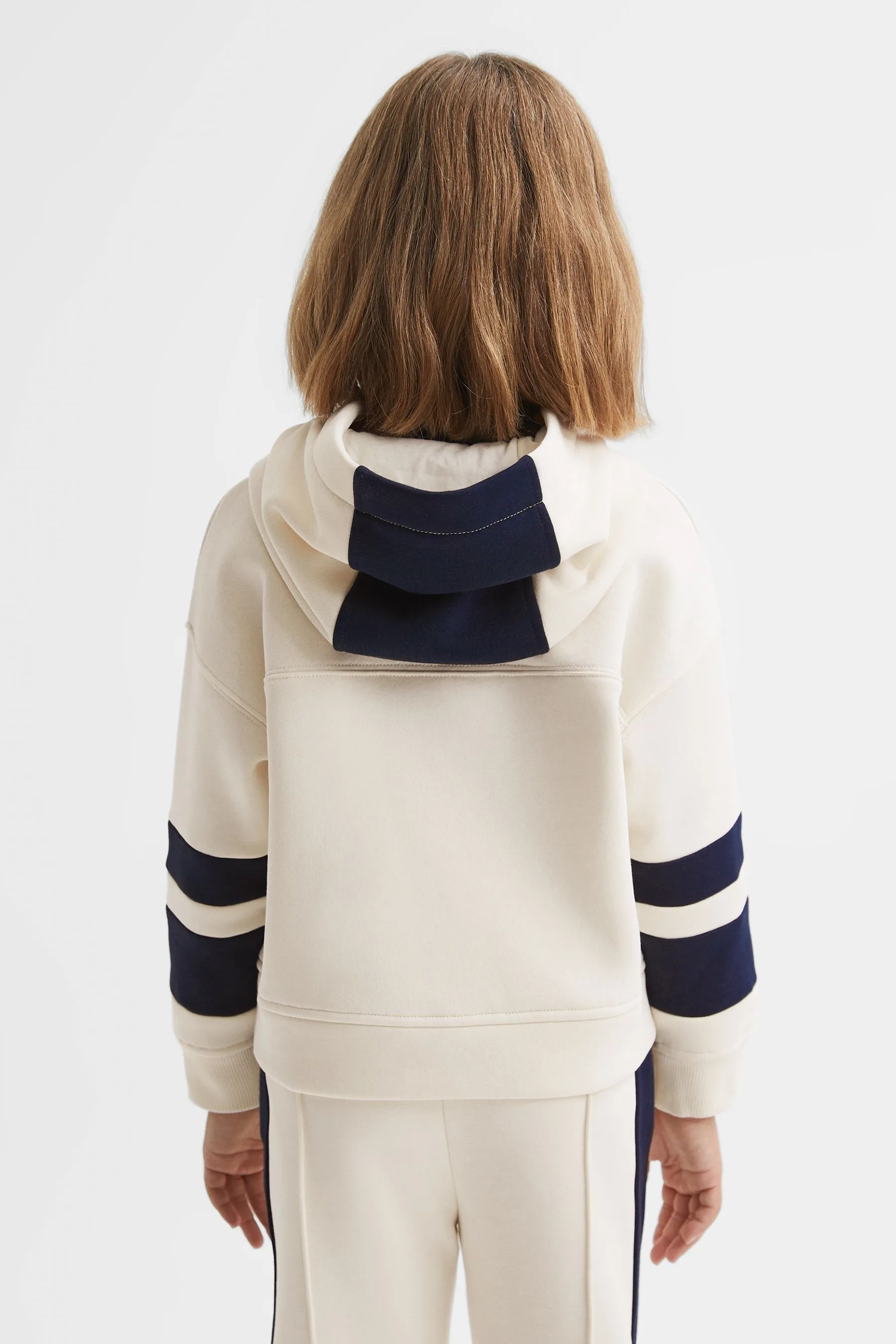 Reiss - Cara - Completo Blend con cappuccio e Pantaloni da jogging in cotone a blocchi di colore    