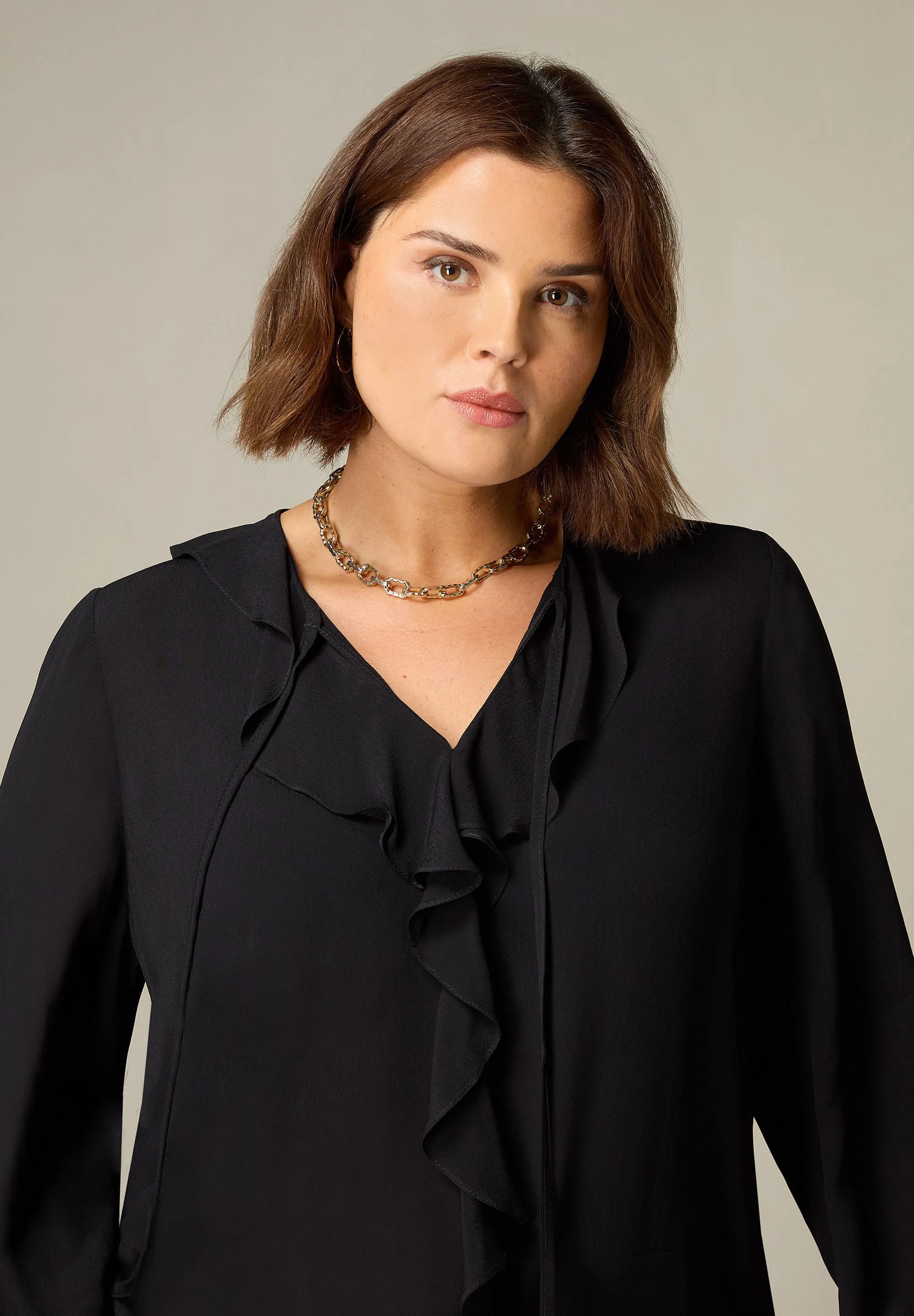 RUFFLE FRONT  - Camicetta