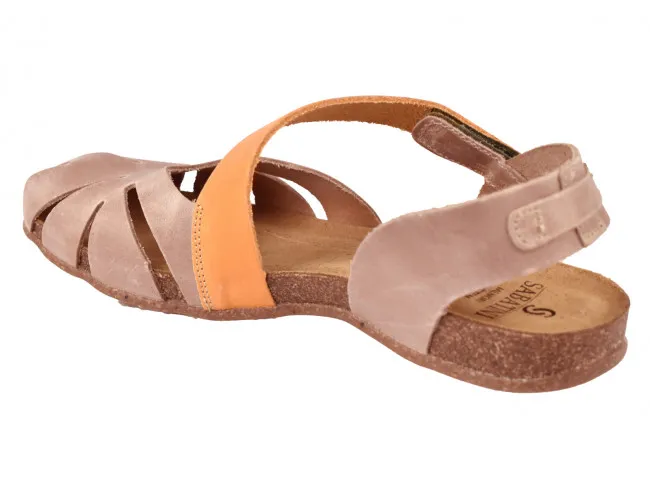 SABATINI SANDALI IN PELLE DONNA ESTATE 4603 G88L8  PUNTA CHIUSA BEIGE - ARANCIO