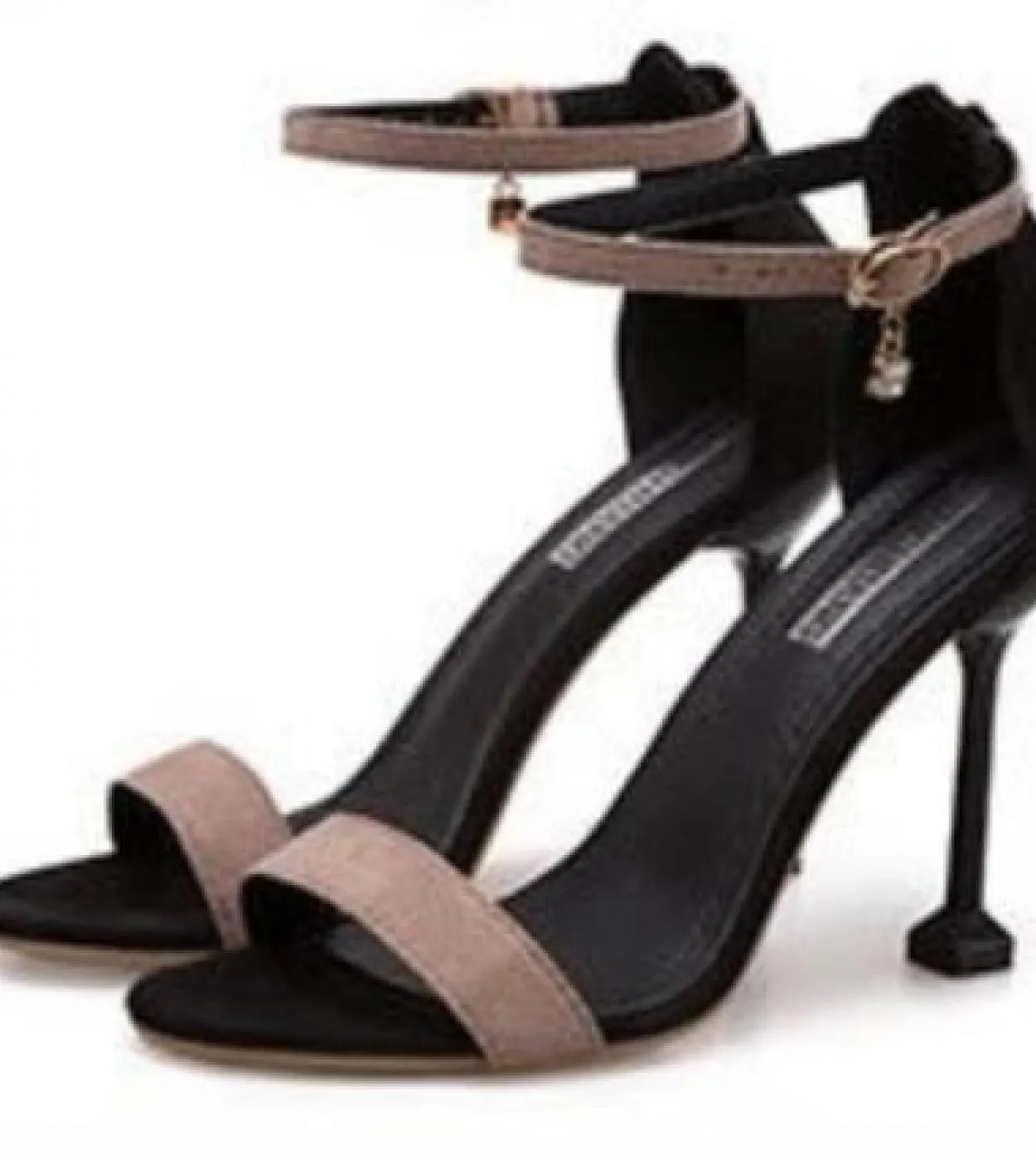 Sandali con cinturino alla caviglia da donna Scarpe estive Scarpe aperte da donna Punta fine con tacchi alti Sandali con tacco a