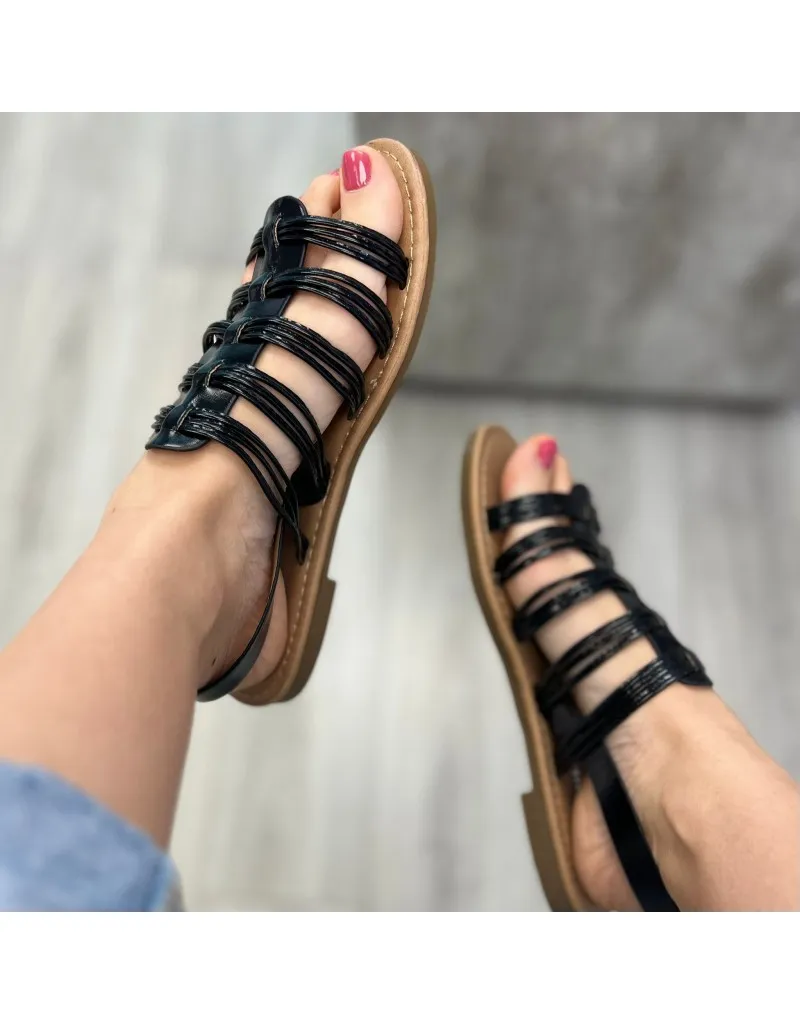 SANDALO METALLIC NERO