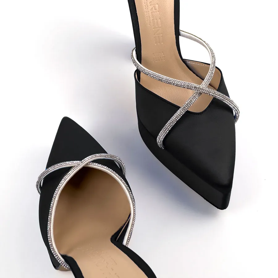 Sandalo sabot raso nero – COD. 39534 