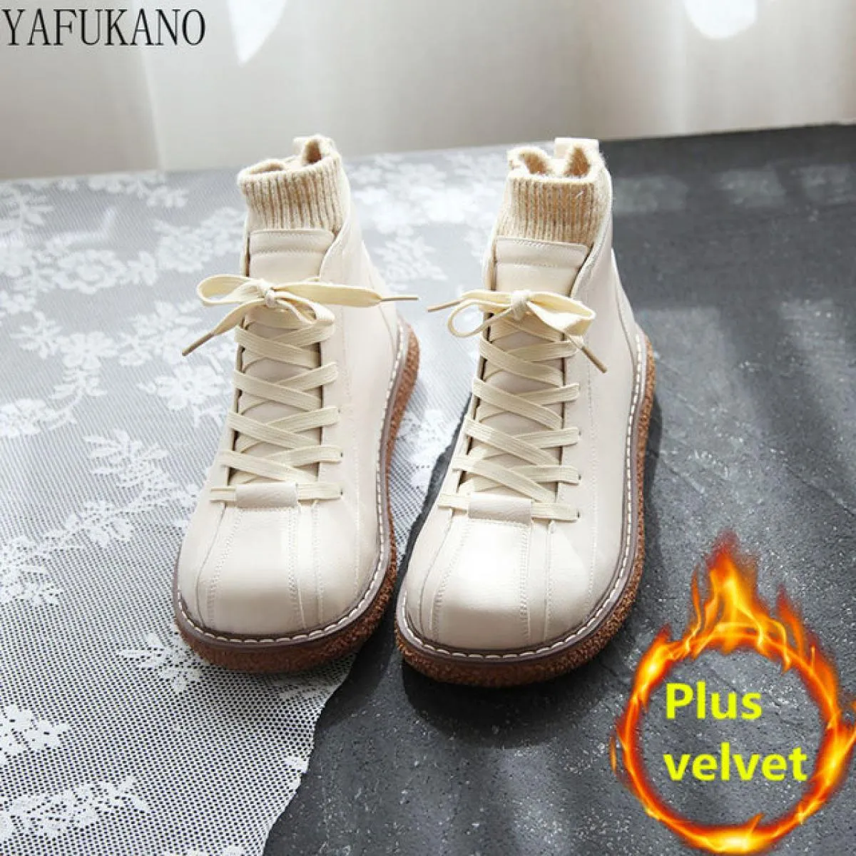 Scarpe a testa larga in velluto Stivali da donna in velluto Scarpe a testa larga in lana Stivali da donna in lana Stivali da don