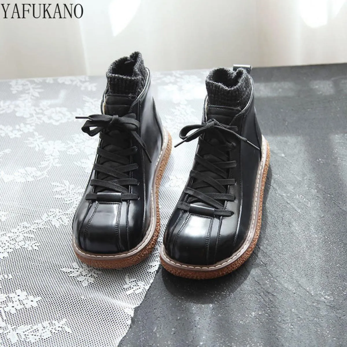Scarpe a testa larga in velluto Stivali da donna in velluto Scarpe a testa larga in lana Stivali da donna in lana Stivali da don