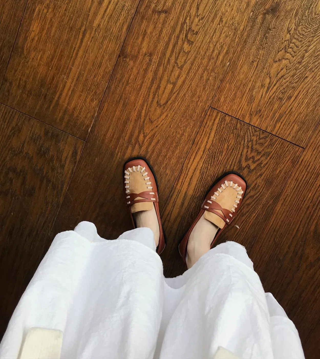 Scarpe da donna Décolleté con punta quadrata intrecciata con tacco basso Décolleté con tacco grosso in contrasto di colore Décol