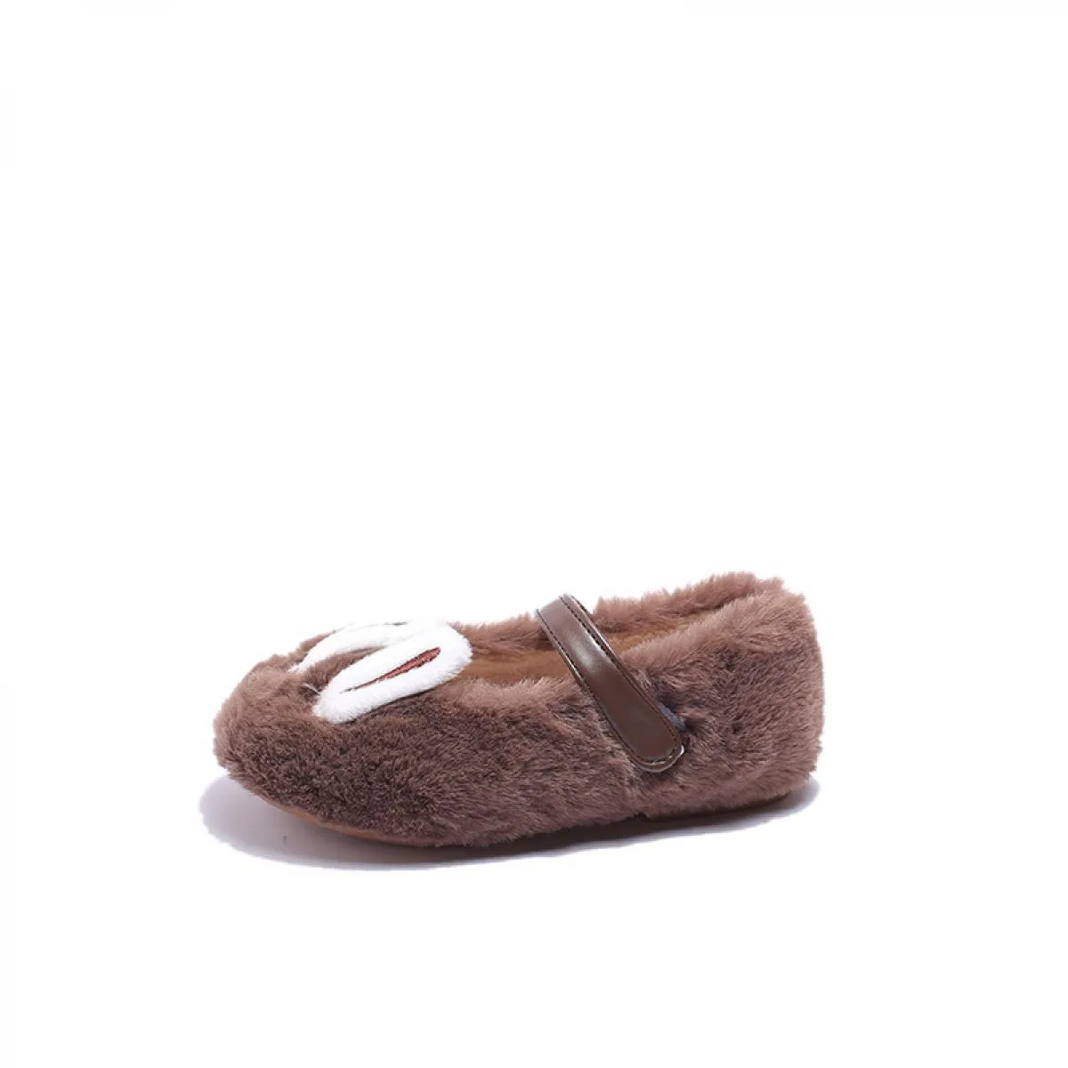 Scarpe Mary Jane pelose super accoglienti per bambini Ragazze Divertenti orecchie di coniglio Scarpe invernali imbottite in coto