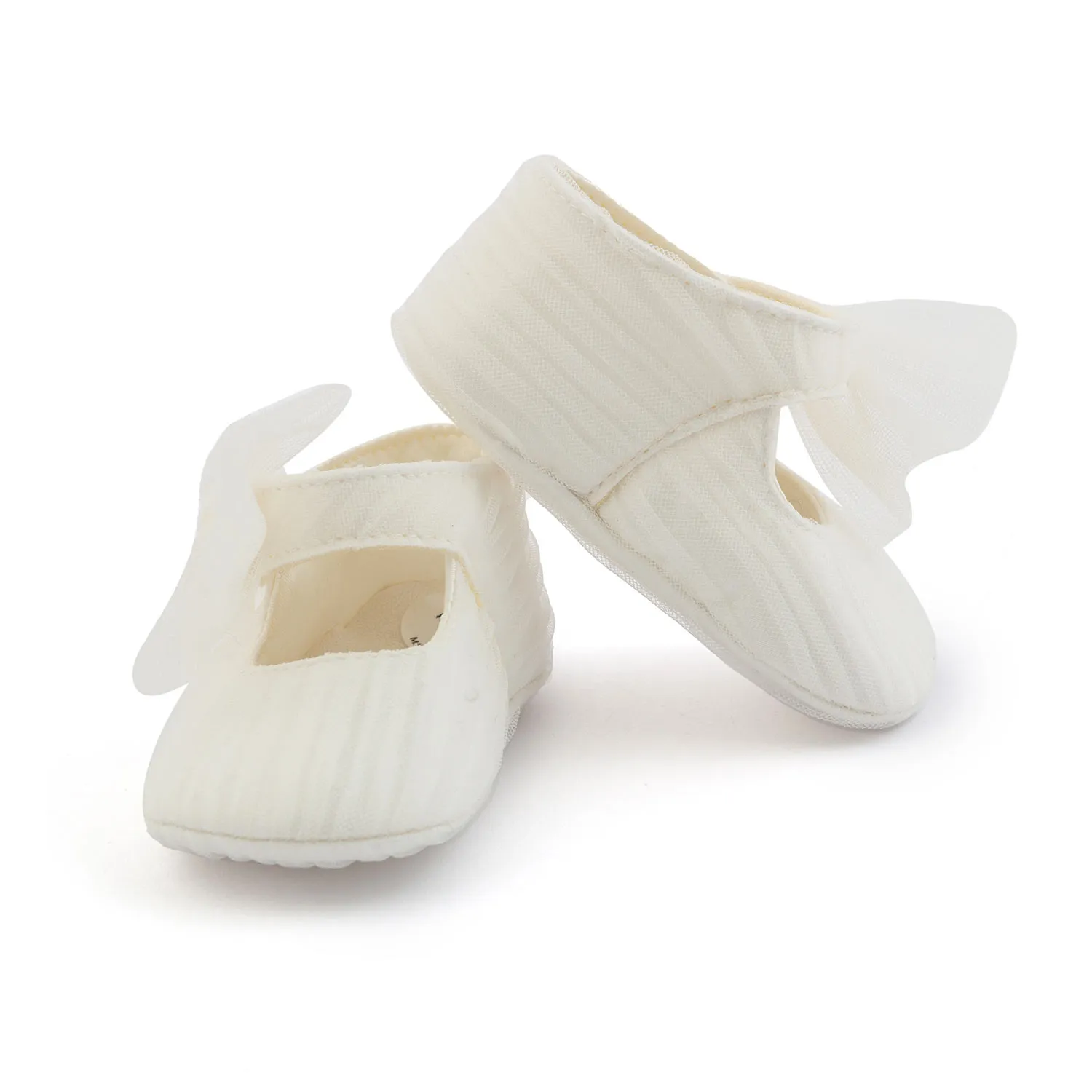 Scarpina Bianco Panna In Tulle Bimba