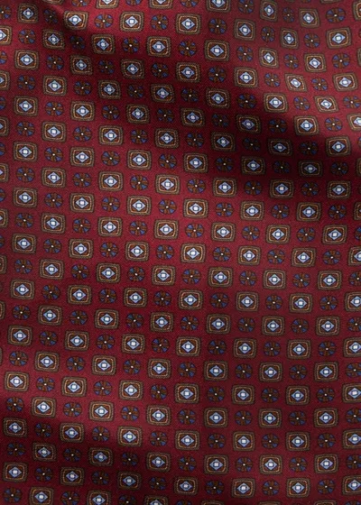 Sciarpa grande da uomo in pura seta (rosso scuro)