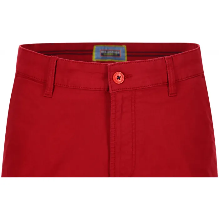 Sea Barrier Pantaloncini chino uomo in cotone elasticizzato Rosso