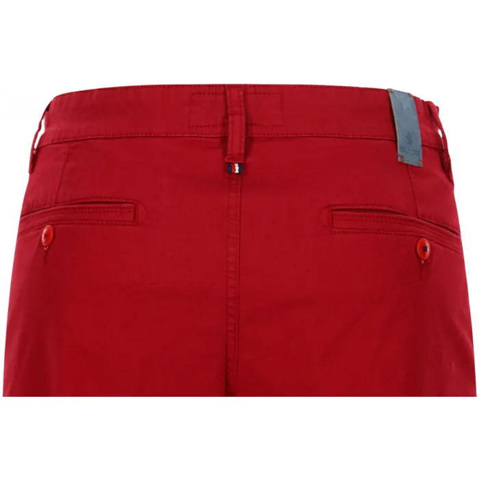 Sea Barrier Pantaloncini chino uomo in cotone elasticizzato Rosso