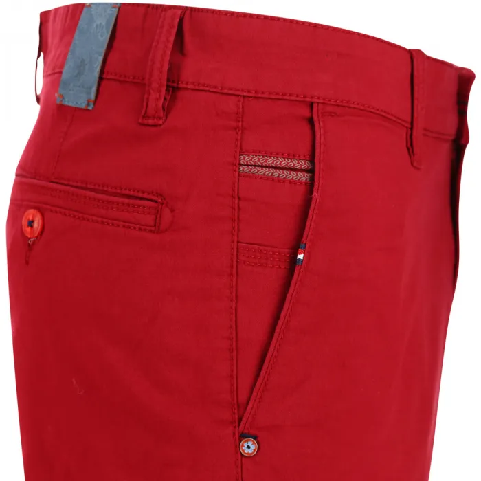 Sea Barrier Pantaloncini chino uomo in cotone elasticizzato Rosso