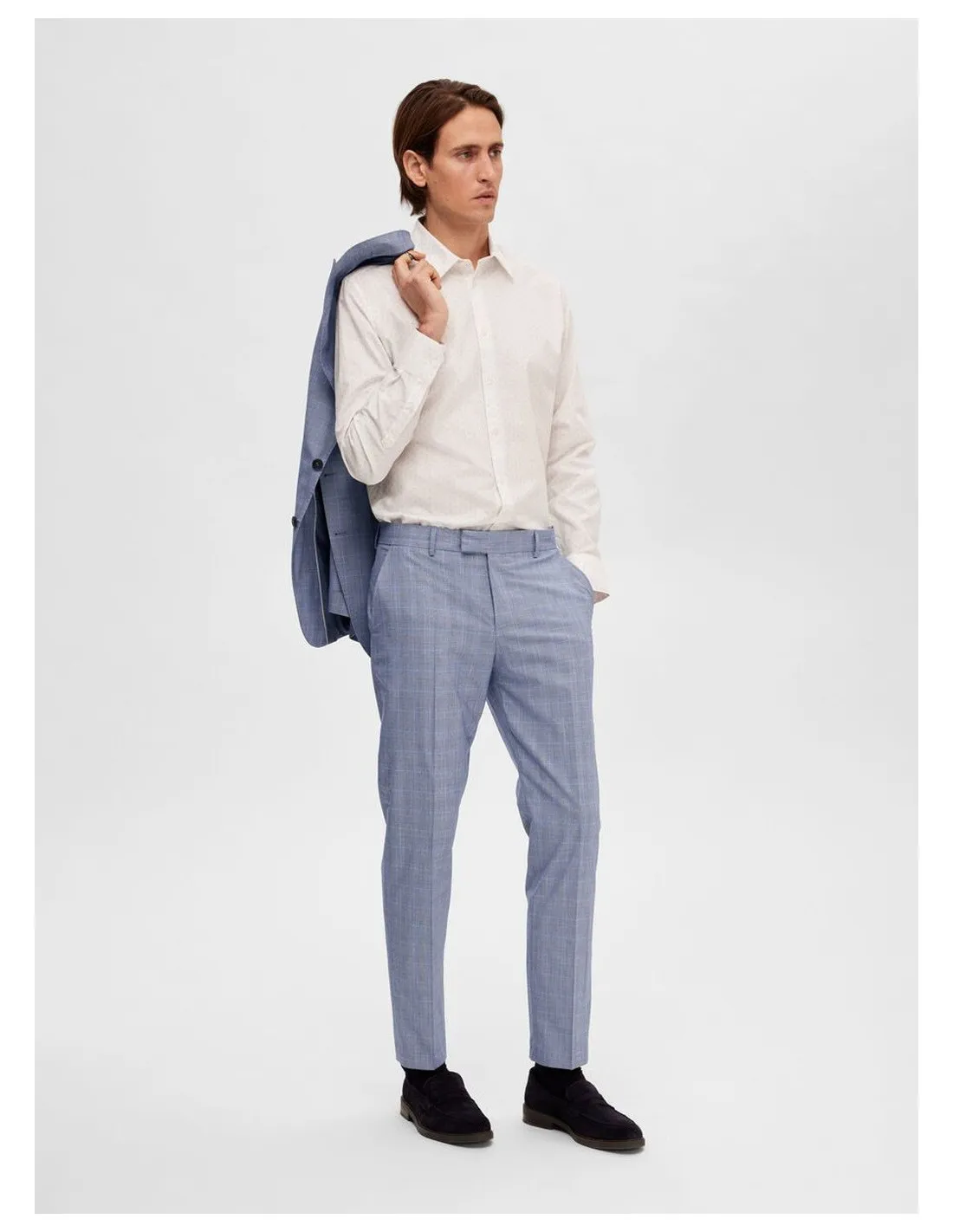 SELECTED TAILORED TROUSERS UOMO,SLHSLIM-RYDE LIGHT